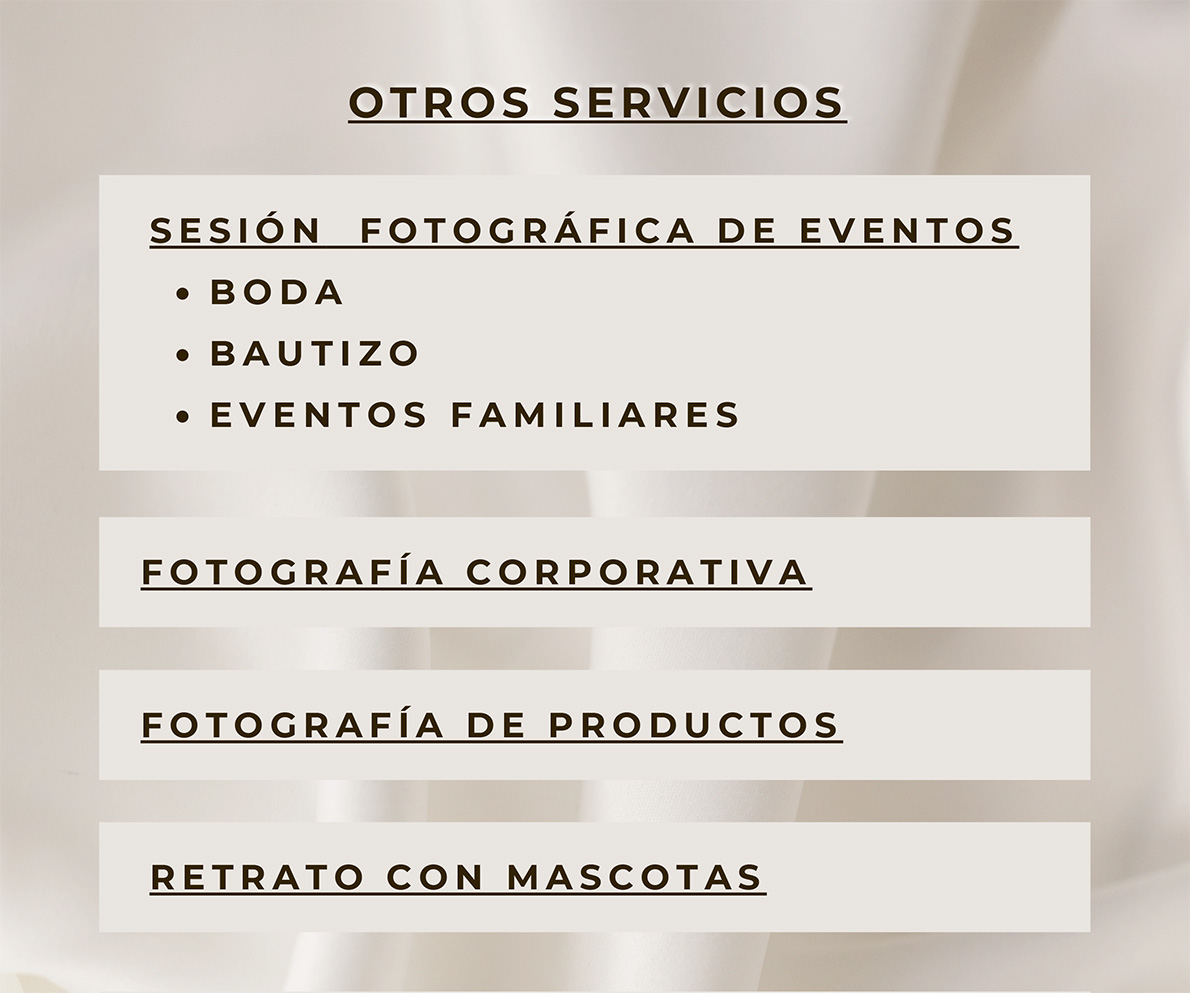 Tarifa 2025 Otros Servicios